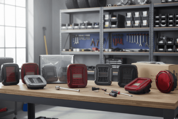 Jeep Rückleuchten auf Tisch